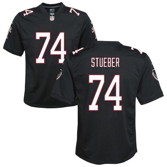 Andrew Stueber Youth Nike Black Atlanta Falcons Throwback Custom Game Jersey