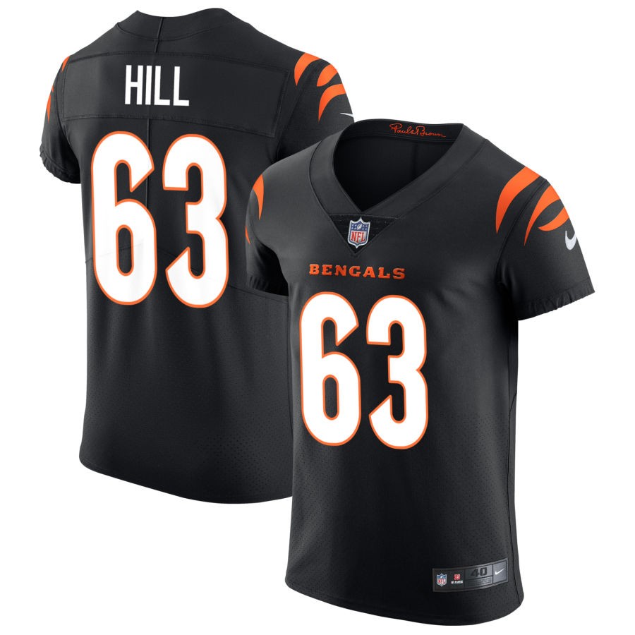 Trey Hill Men's Nike Black Cincinnati Bengals Vapor Elite Custom Jersey