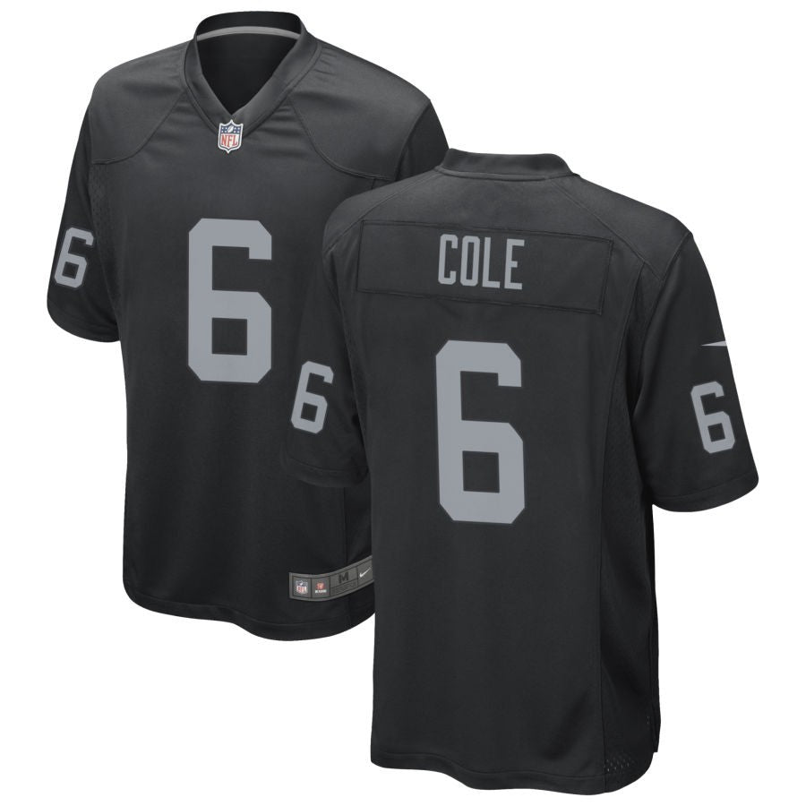 AJ Cole Youth Nike Las Vegas Raiders Black Custom Game Jersey