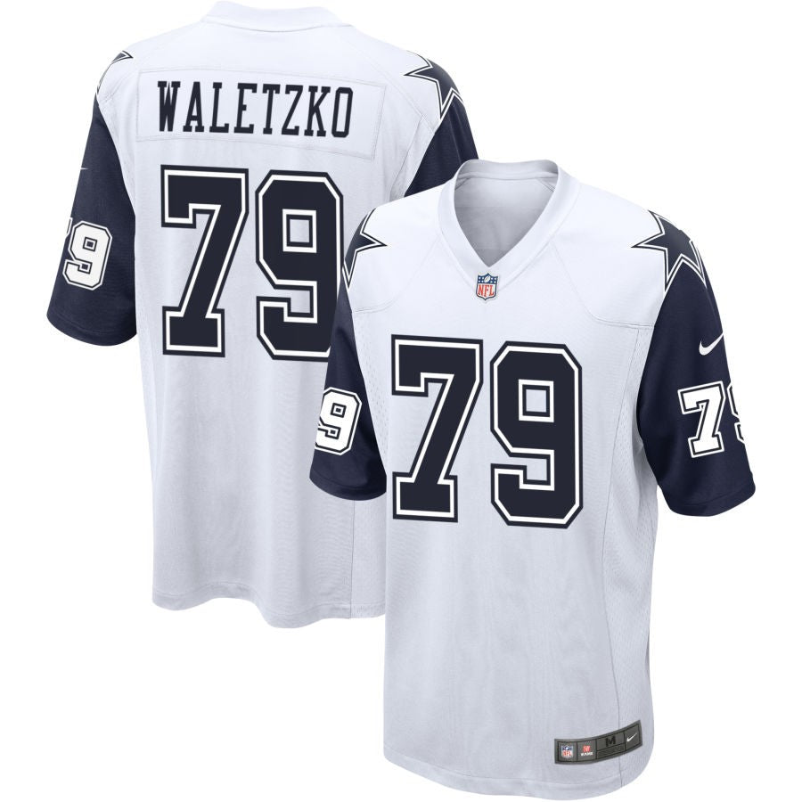 Matt Waletzko Men's Nike  White Dallas Cowboys Alternate Custom Game Jersey