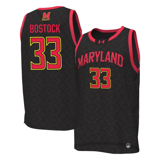 Summer Bostock Unisex Under Armour Black Maryland Terrapins NIL Pick-A-Player Women's Basketball Replica Jersey