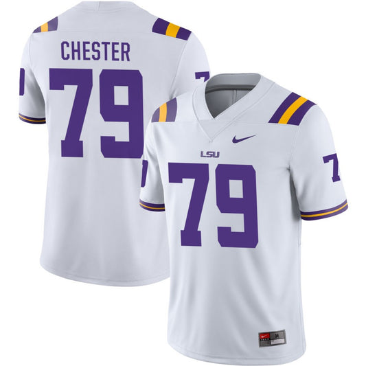 DJ Chester Men's Nike White LSU Tigers Pick-A-Player NIL Replica Football Jersey