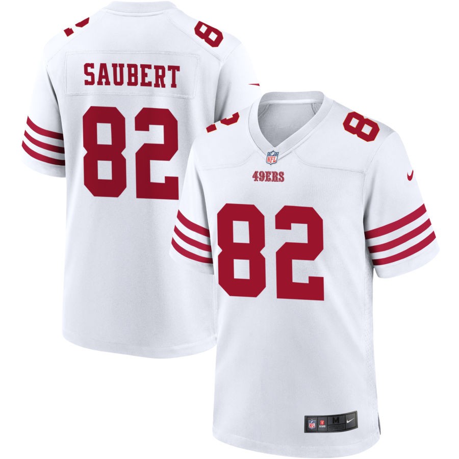 Eric Saubert Men's Nike White San Francisco 49ers Game Custom Player Jersey