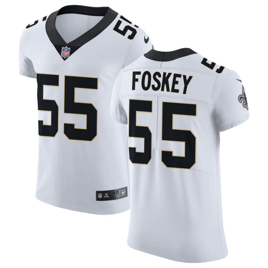 Isaiah Foskey Men's Nike White New Orleans Saints Vapor Untouchable Elite Custom Jersey