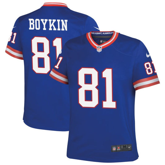 Miles Boykin Youth Nike Royal New York Giants Classic Custom Game Jersey