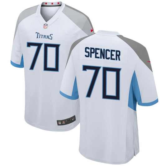 Cole Spencer Men's Nike White Tennessee Titans Custom Game Jersey