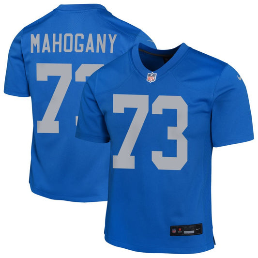 Christian Mahogany Youth Nike Blue Detroit Lions Alternate Custom Game Jersey