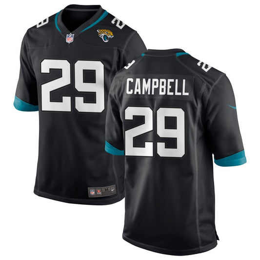 Tevaughn Campbell Men's Nike Black Jacksonville Jaguars Custom Game Jersey