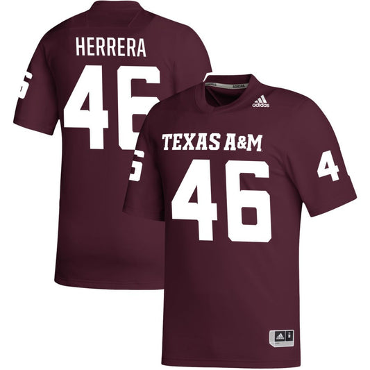 Aidan Herrera Men's adidas Maroon Texas A&M Aggies Pick-A-Player NIL Replica Football Jersey