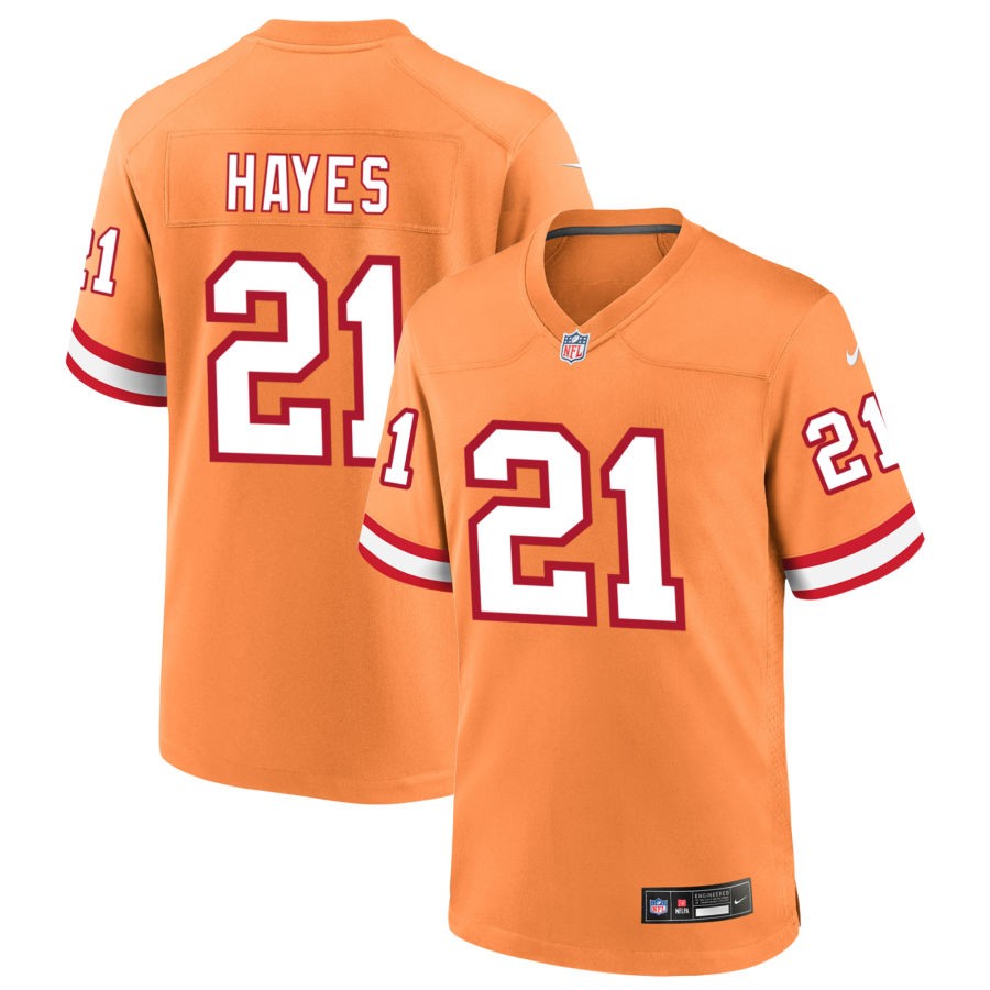 Andrew Hayes Men's Nike Orange Tampa Bay Buccaneers Custom Throwback Game Jersey