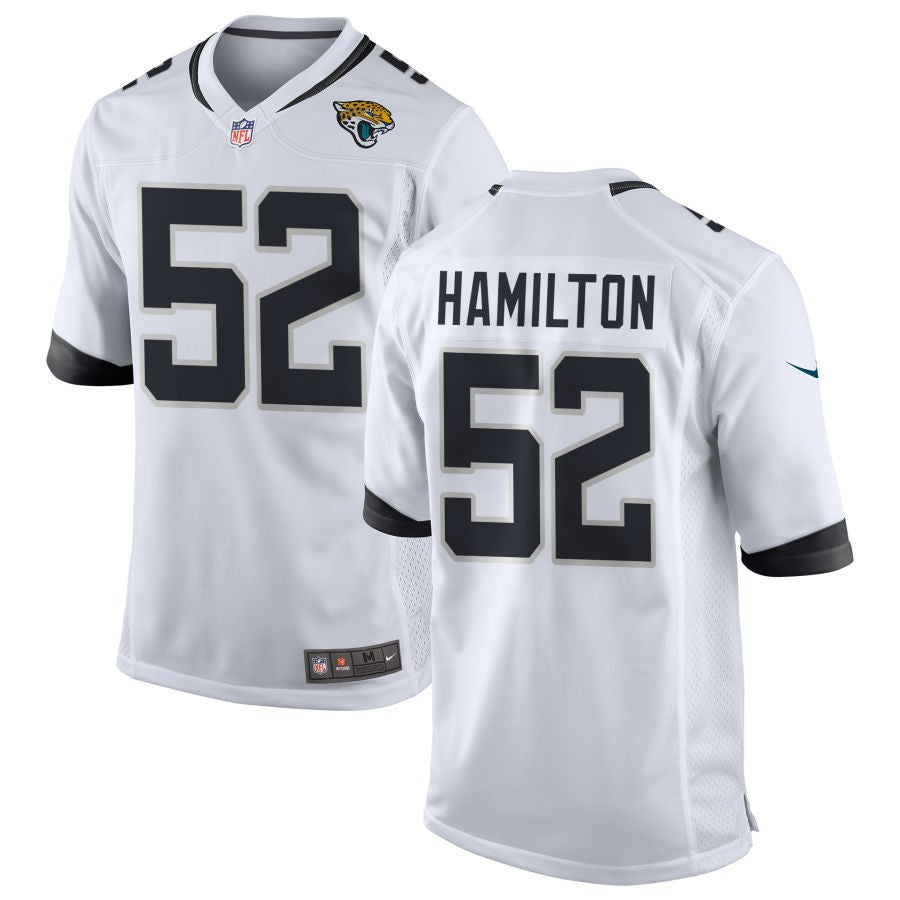 DaVon Hamilton Men's Nike White Jacksonville Jaguars Custom Game Jersey