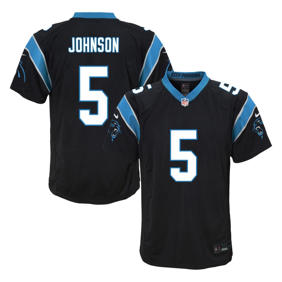 Diontae Johnson Youth Nike  Black Carolina Panthers Custom Game Jersey