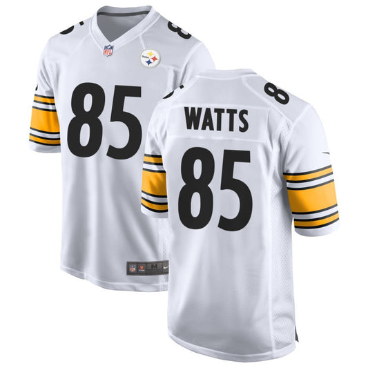 Duece Watts Men's Nike White Pittsburgh Steelers Game Custom Jersey