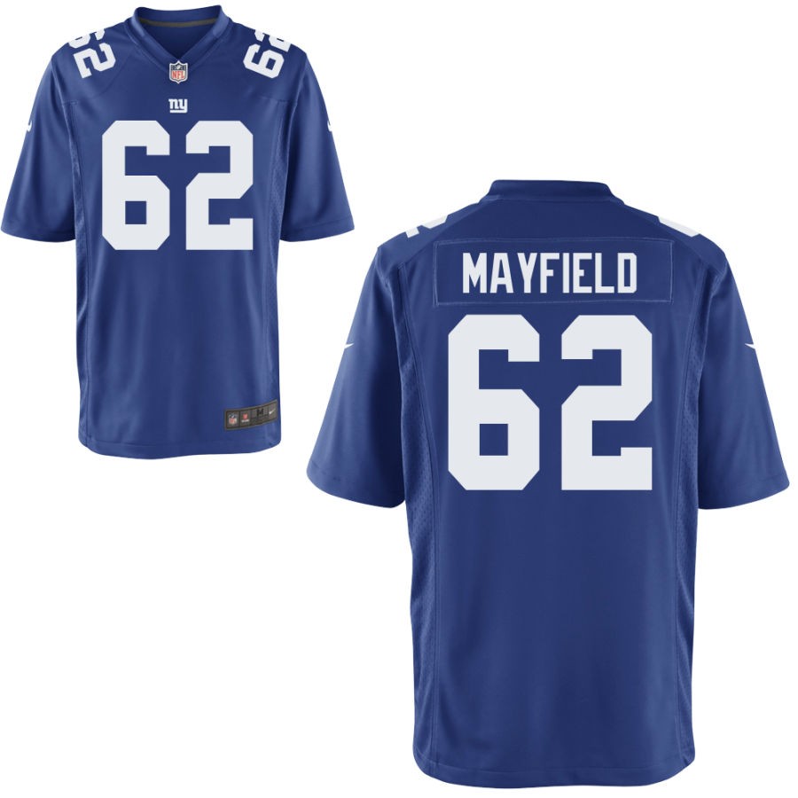 Jalen Mayfield Youth Nike Royal New York Giants Custom Game Jersey