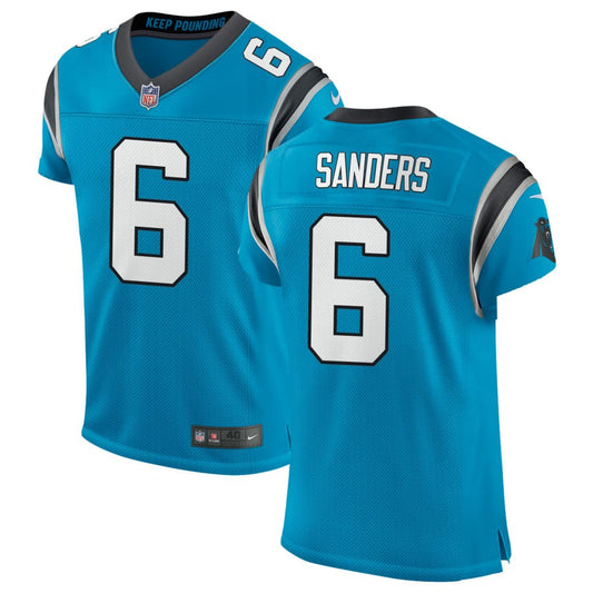 Miles Sanders Men's Nike Blue Carolina Panthers Classic Elite Custom Jersey