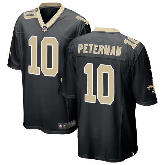 Nathan Peterman Men's Nike Black New Orleans Saints Custom Game Jersey