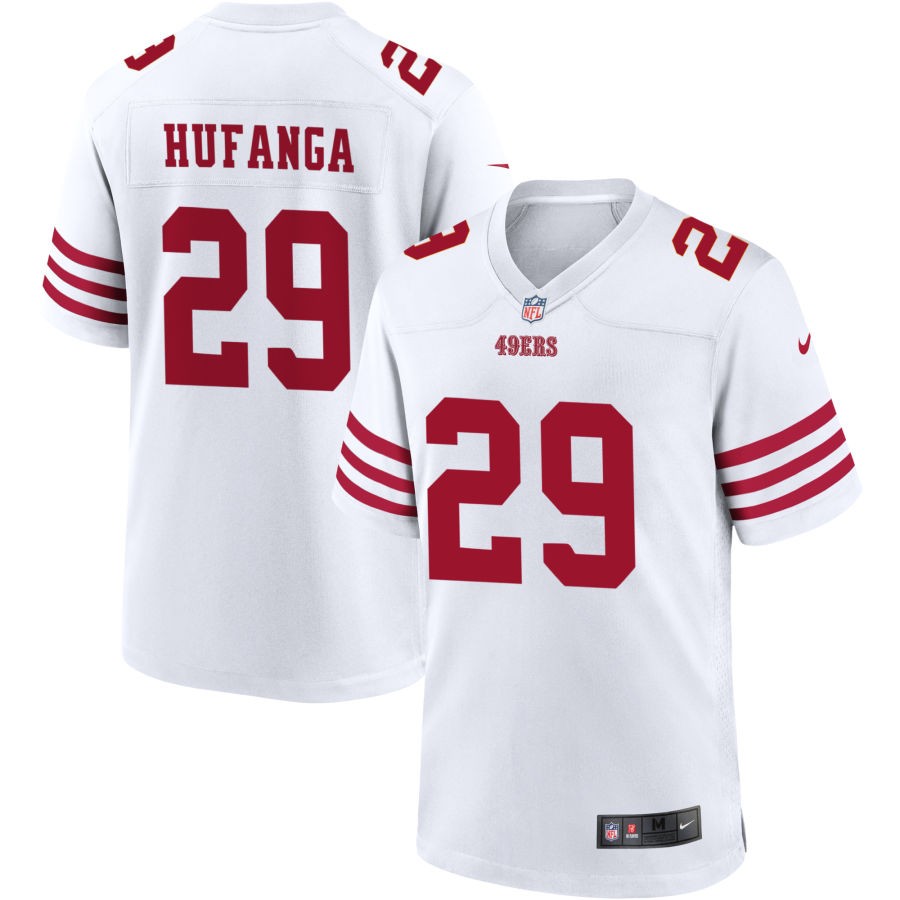 Talanoa Hufanga Men's Nike White San Francisco 49ers Game Custom Player Jersey