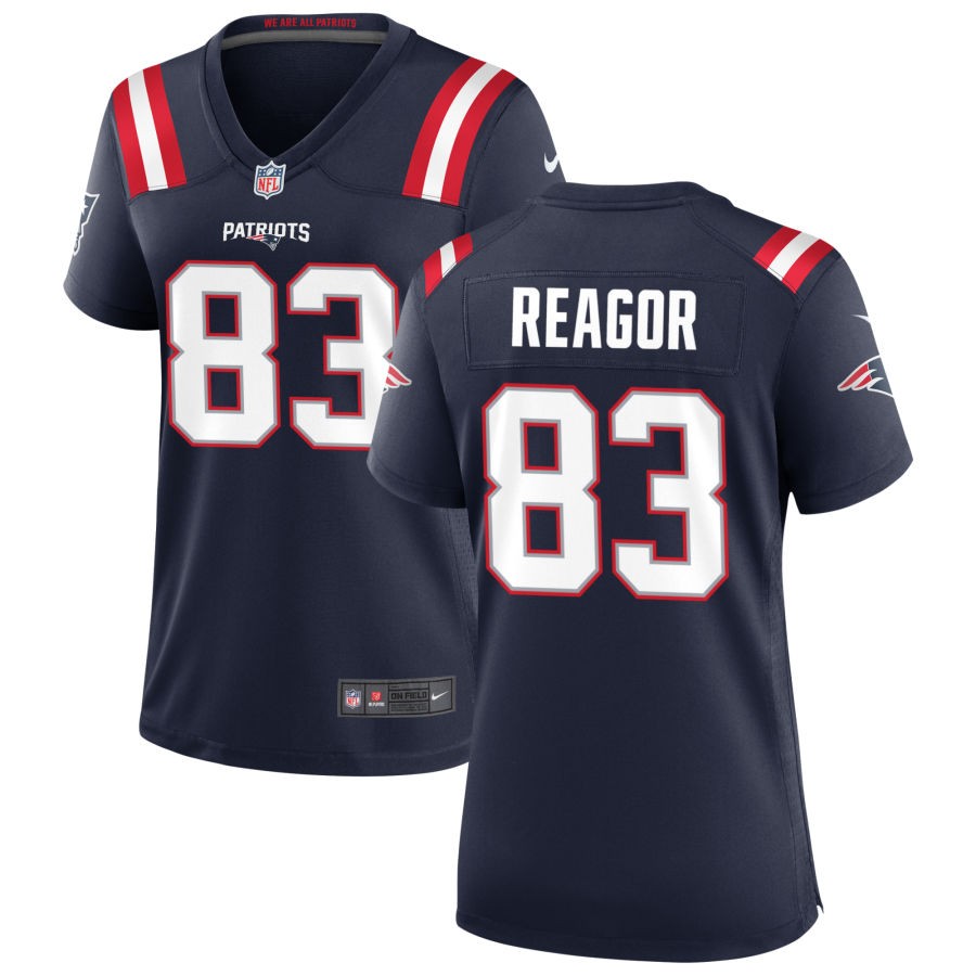 Jalen Reagor Women's Nike Navy New England Patriots Custom Game Jersey