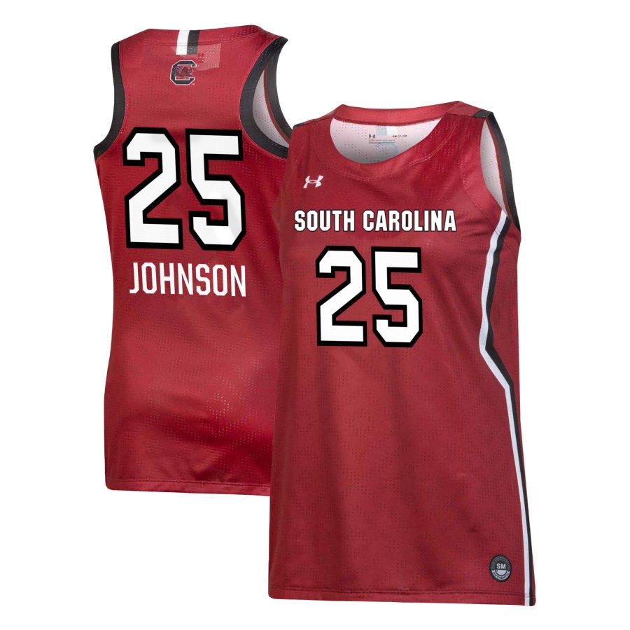 Raven Johnson Women's Under Armour Garnet South Carolina Gamecocks Pick-A-Player NIL Women's Basketball Jersey