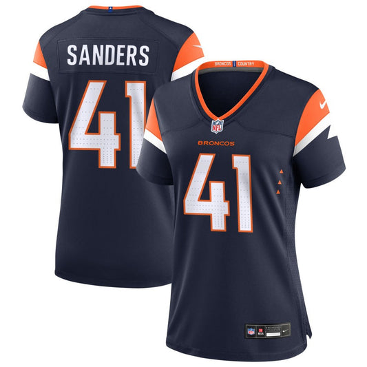 Drew Sanders Women's Nike  Navy Denver Broncos Alternate Custom Game Jersey