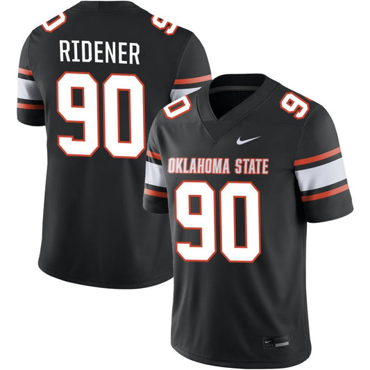 AJ Ridener Men's Nike  Black Oklahoma State Cowboys  Alternate NIL Pick-A-Player Game Jersey