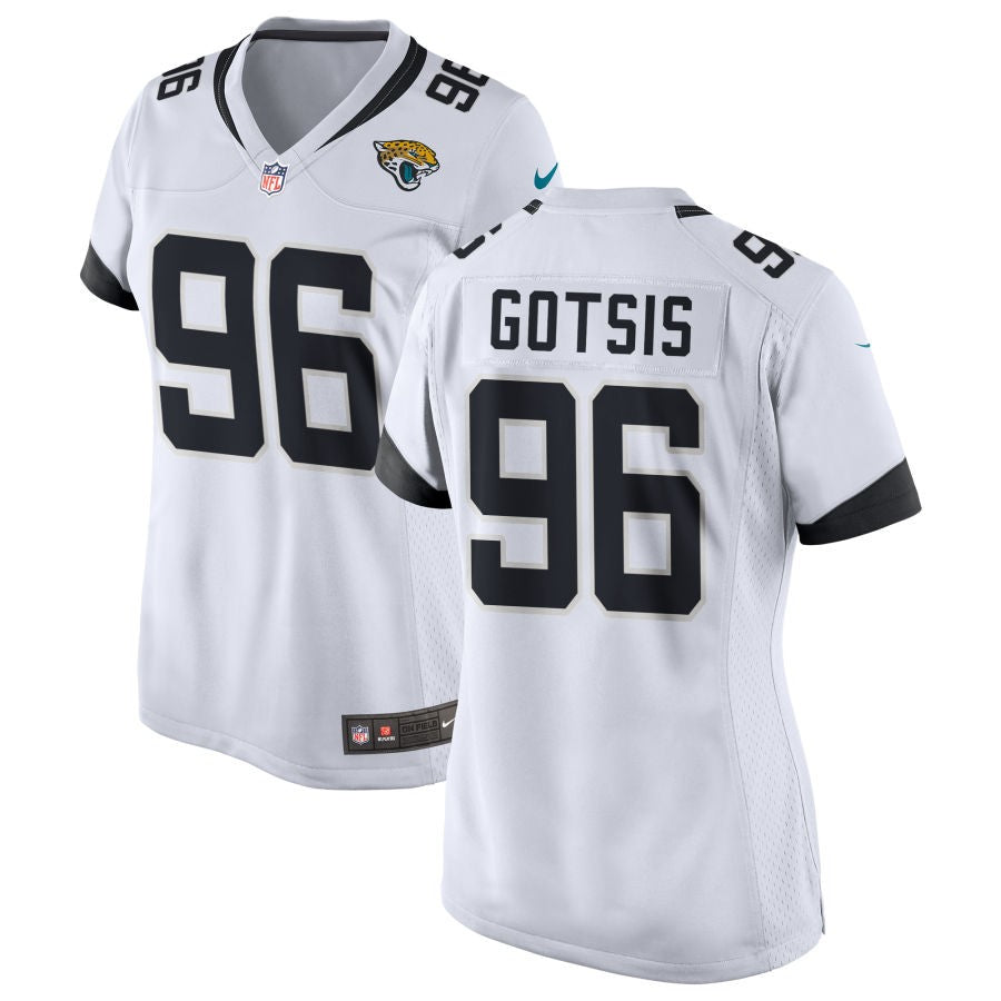 Adam Gotsis Women's Nike White Jacksonville Jaguars Custom Game Jersey