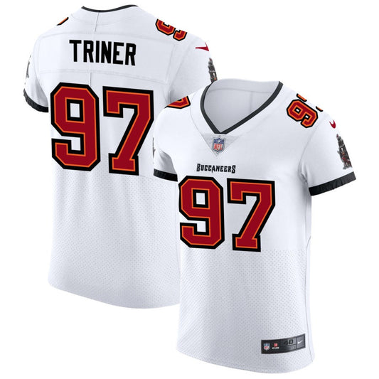 Zach Triner Men's Nike White Tampa Bay Buccaneers Vapor Elite Custom Jersey