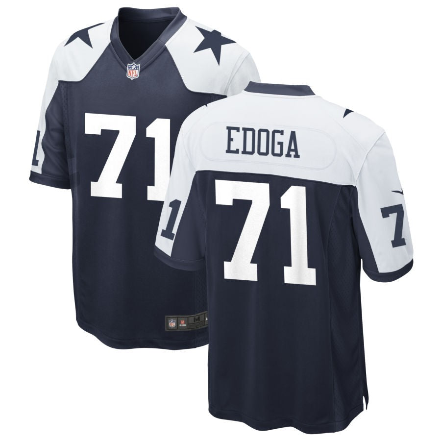 Chuma Edoga Men's Nike Navy Dallas Cowboys Alternate Custom Game Jersey