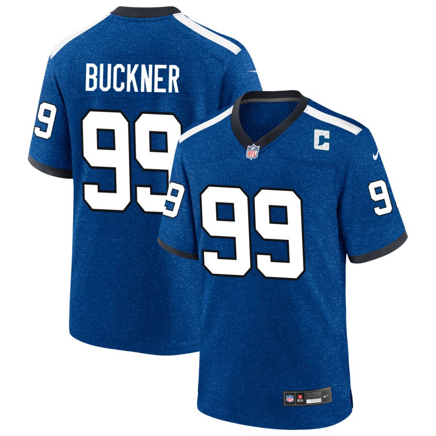 DeForest Buckner Men's Nike  Blue Indiana Nights Indianapolis Colts Alternate Custom Game Jersey