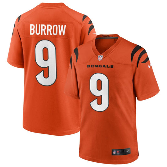 Joe Burrow Youth Nike Orange Cincinnati Bengals Alternate Game Custom Jersey