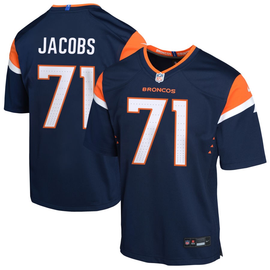 Demontrey Jacobs Youth Nike  Navy Denver Broncos Alternate Custom Game Jersey