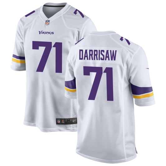 Christian Darrisaw Men's Nike White Minnesota Vikings Custom Game Jersey