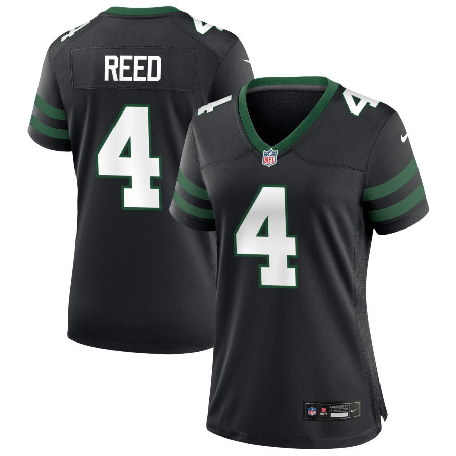 D.J. Reed Women's Nike  Legacy Black New York Jets Alternate Custom Game Jersey