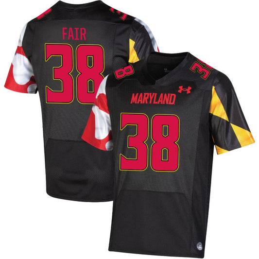 Jaiden Fair Men's Under Armour Black Maryland Terrapins Pick-A-Player NIL Replica Football Jersey