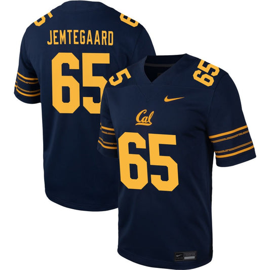 Dylan Jemtegaard Men's Nike  Navy Cal Bears Pick-A-Player NIL Football Game Jersey