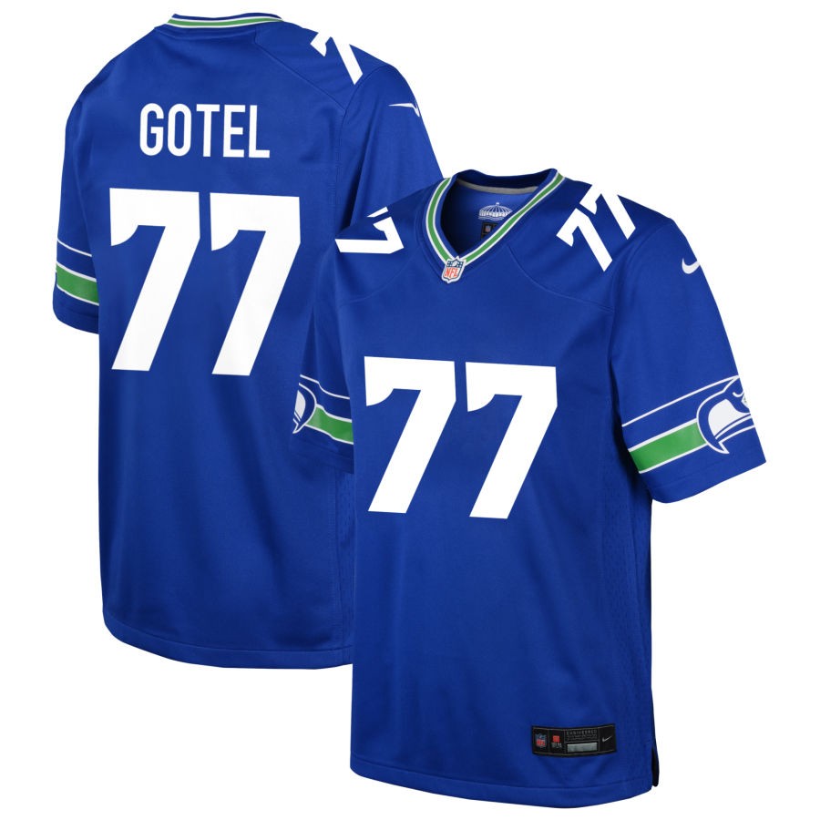 Matt Gotel Youth Nike Royal Seattle Seahawks Throwback Custom Jersey