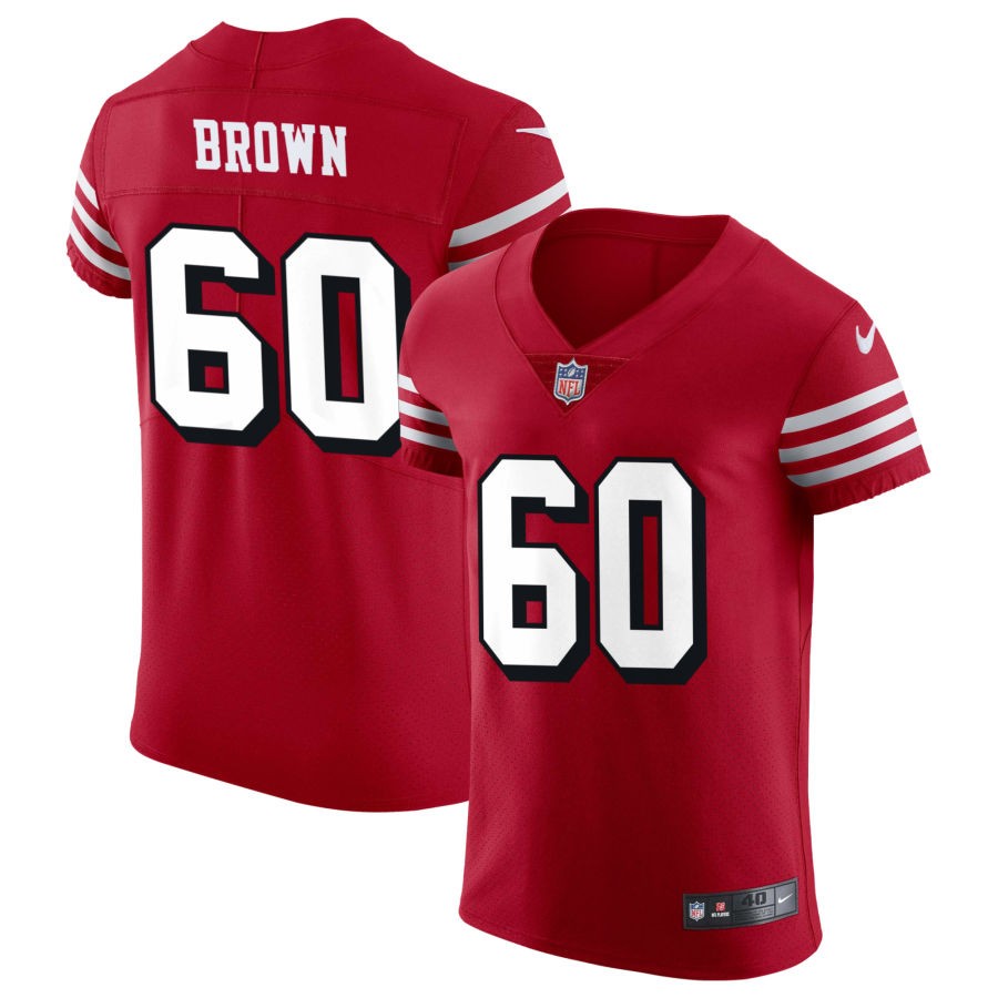 Shakel Brown Men's Nike Scarlet San Francisco 49ers Alternate Vapor Elite Custom Jersey