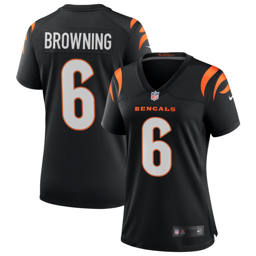 Jake Browning Women's Nike Black Cincinnati Bengals Game Custom Jersey