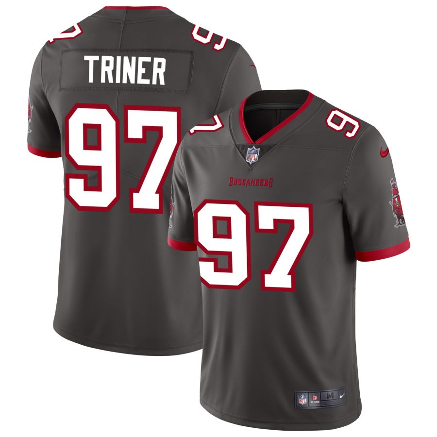 Zach Triner Men's Nike Pewter Tampa Bay Buccaneers Vapor Untouchable Elite Custom Alternate Jersey