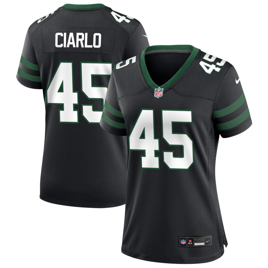 Jimmy Ciarlo Women's Nike  Legacy Black New York Jets Alternate Custom Game Jersey