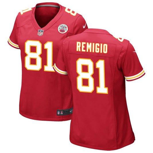 Nikko Remigio Women's Nike Red Kansas City Chiefs Custom Game Jersey