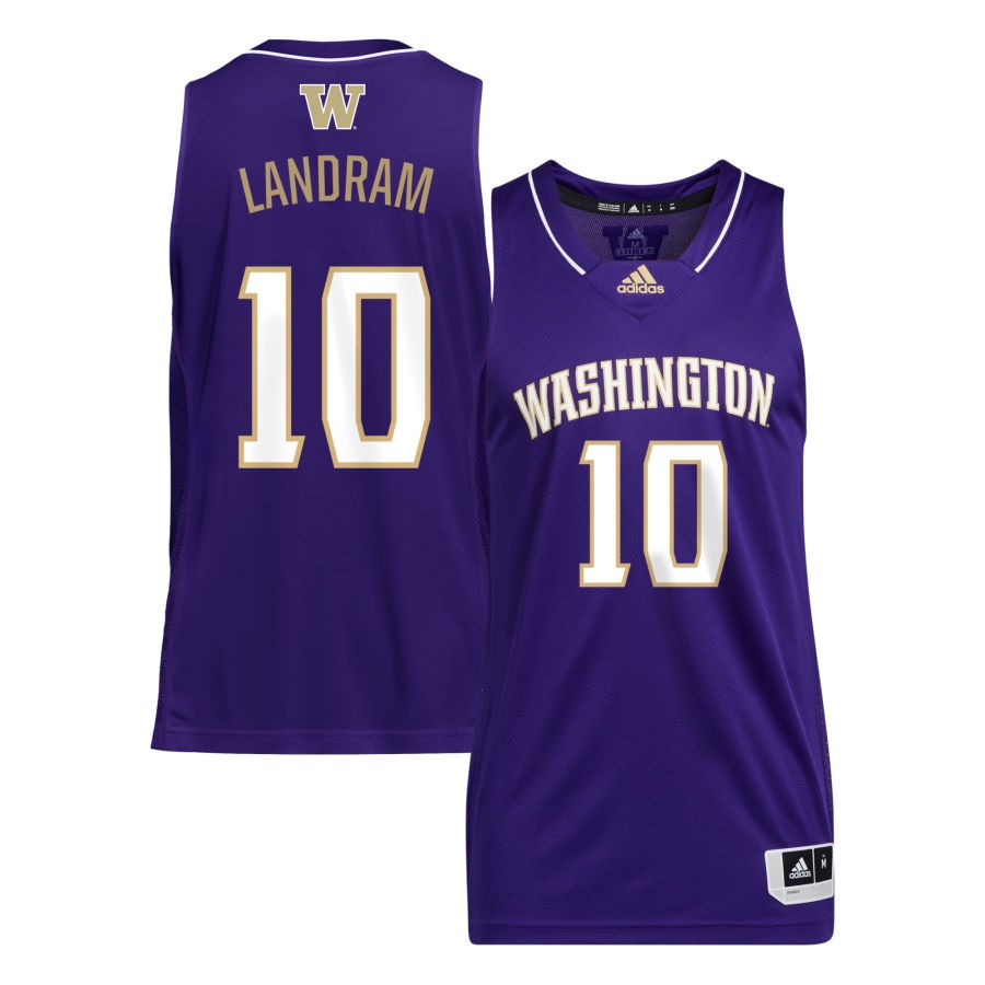 Will Landram Unisex adidas Purple Washington Huskies Pick-A-Player NIL Men's Basketball Jersey