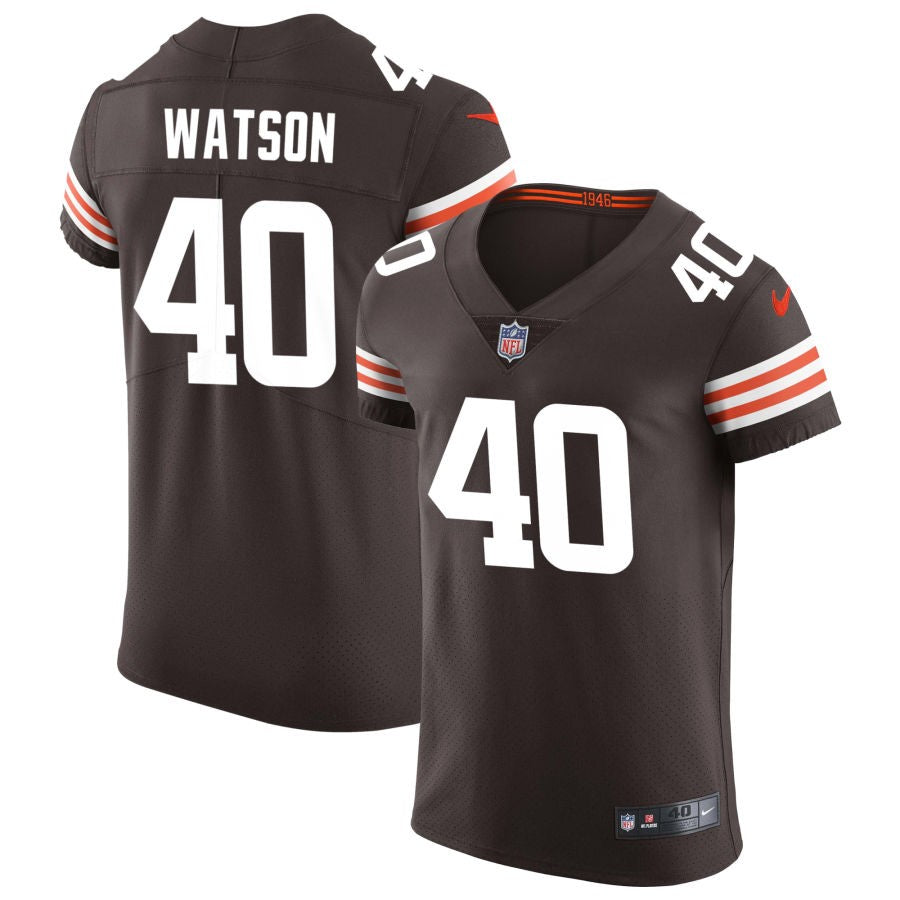 Nathaniel Watson Men's Nike Brown Cleveland Browns Vapor Elite Custom Jersey