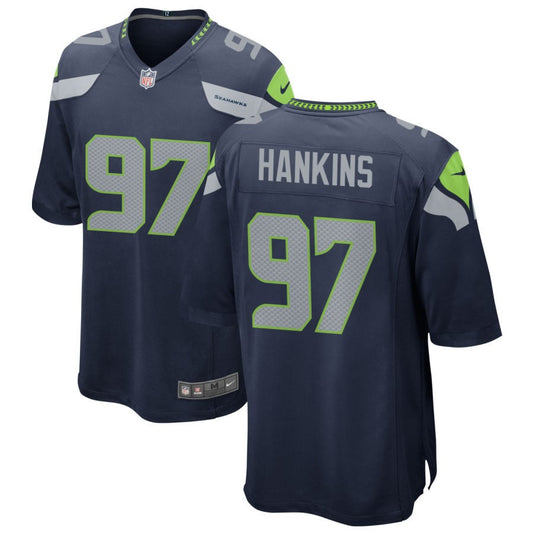 Johnathan Hankins Men's Nike College Navy Seattle Seahawks Custom Game Jersey