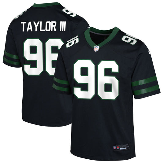 Leonard Taylor III Youth Nike  Legacy Black New York Jets Alternate Custom Game Jersey