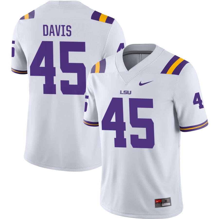 Jake Davis Men's Nike White LSU Tigers Pick-A-Player NIL Replica Football Jersey