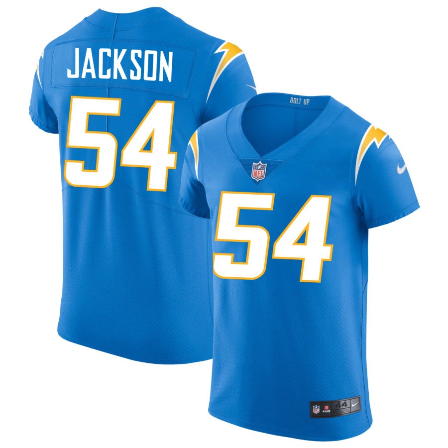 Savion Jackson Men's Nike Powder Blue Los Angeles Chargers Vapor Elite Custom Jersey