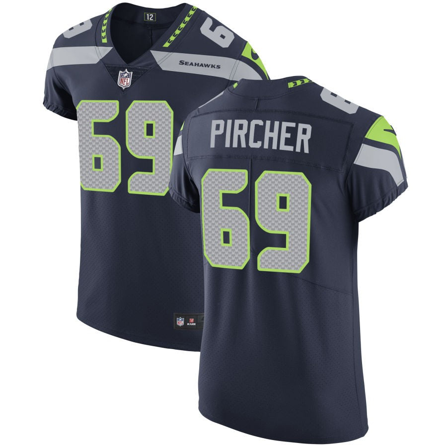 Max Pircher Men's Nike College Navy Seattle Seahawks Vapor Untouchable Custom Elite Jersey