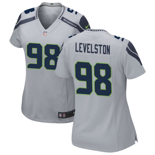 Devere Levelston Women's Nike Gray Seattle Seahawks Alternate Custom Game Jersey