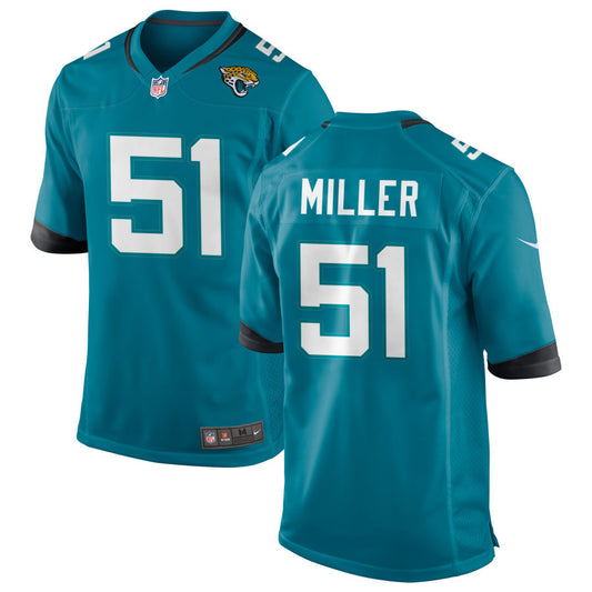 Ventrell Miller Men's Nike Teal Jacksonville Jaguars Alternate Custom Game Jersey